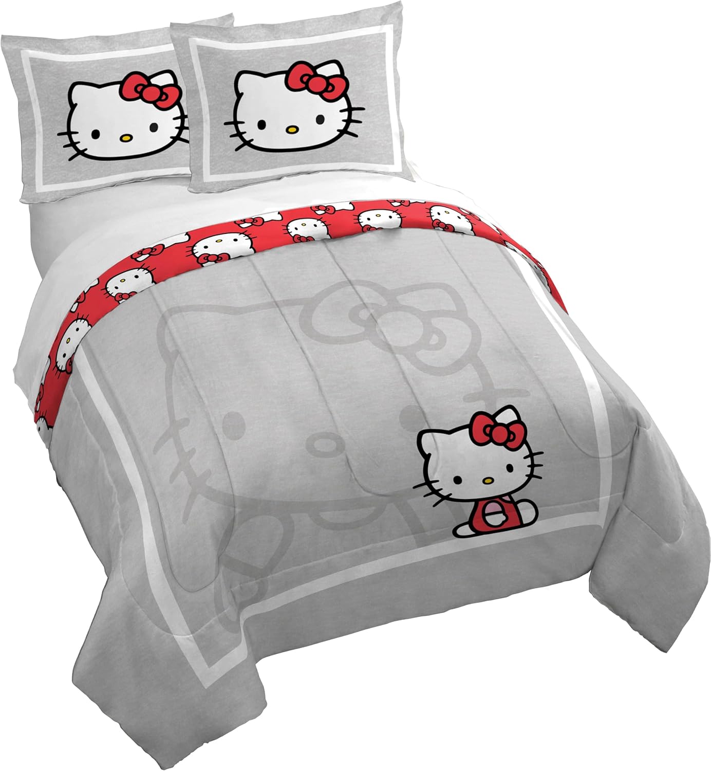 Jay Franco Hello Kitty Duvet Cover Set 3 Piece Queen