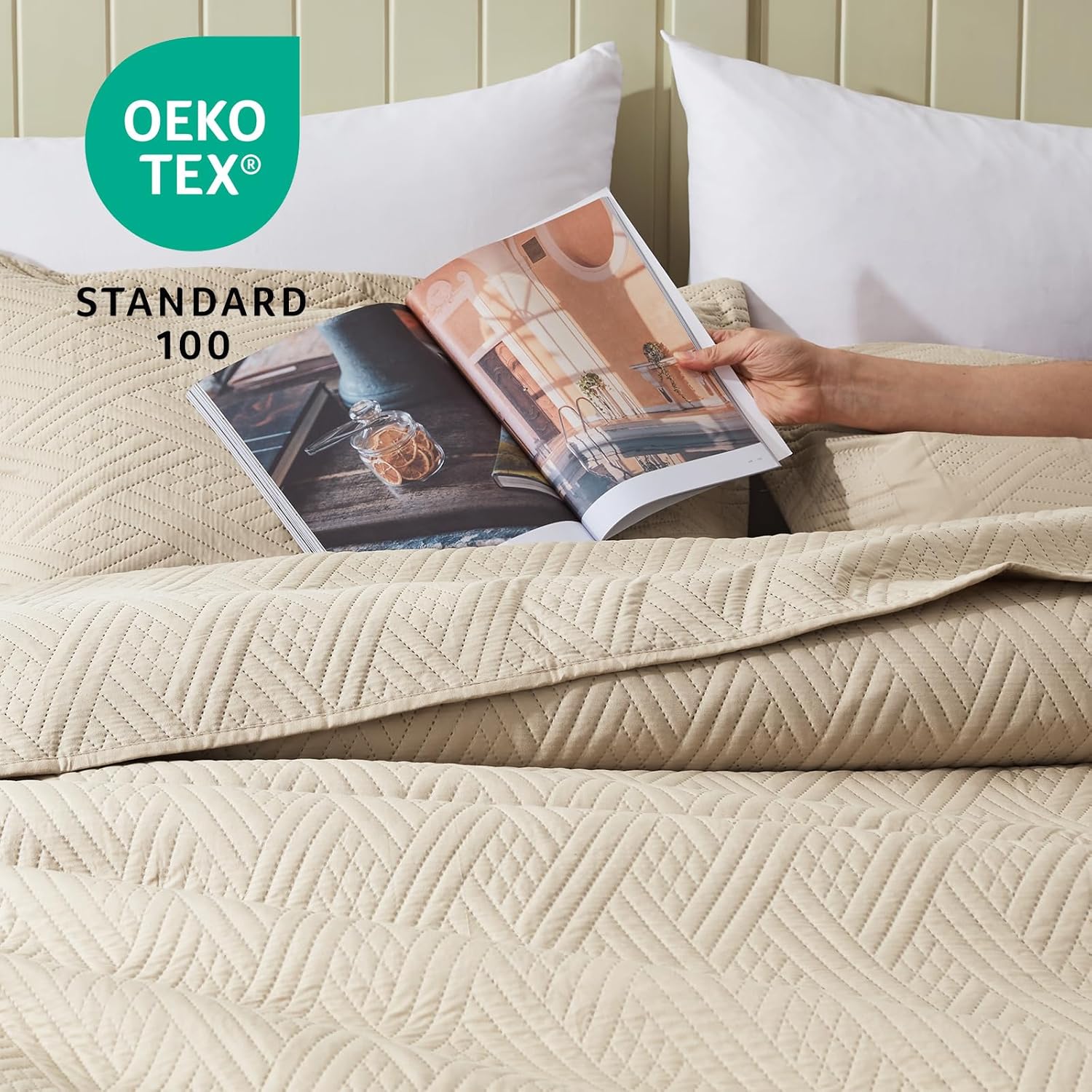 LEAONME California King Quilt Set 3 Pieces