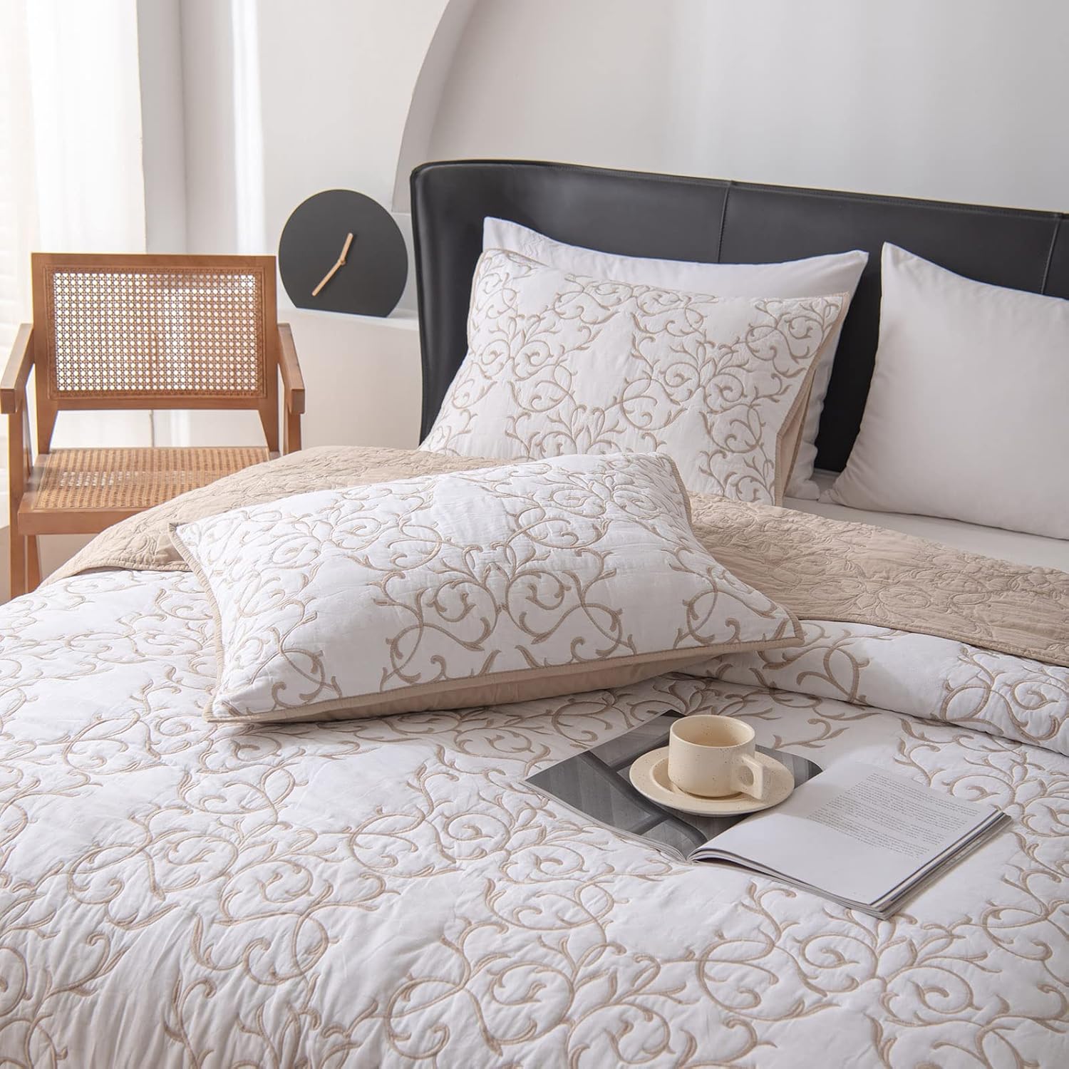 ROOMLIFE Country Quilt Bedspread Set King Size 1