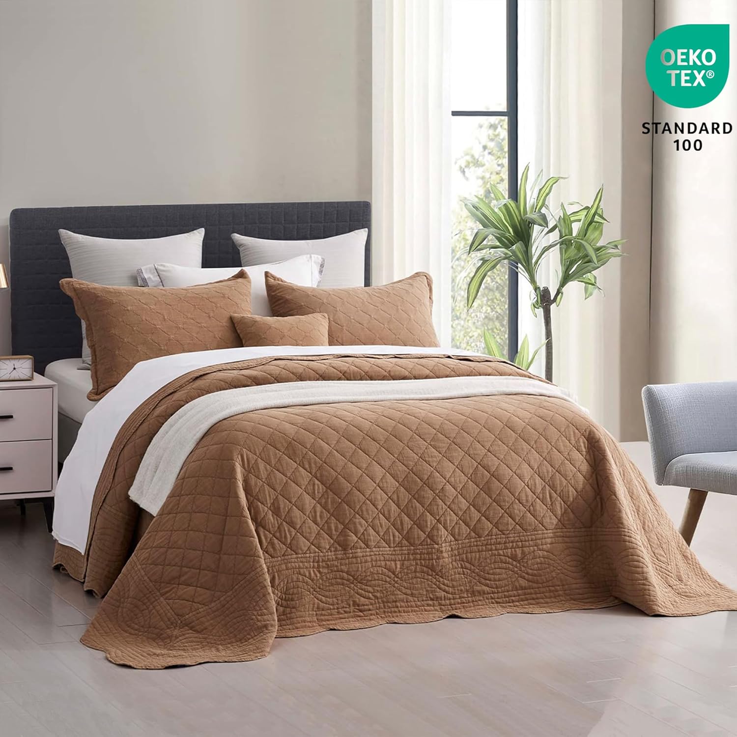 HZ HY Oversized Queen Bedspread - Shabby Chic Style