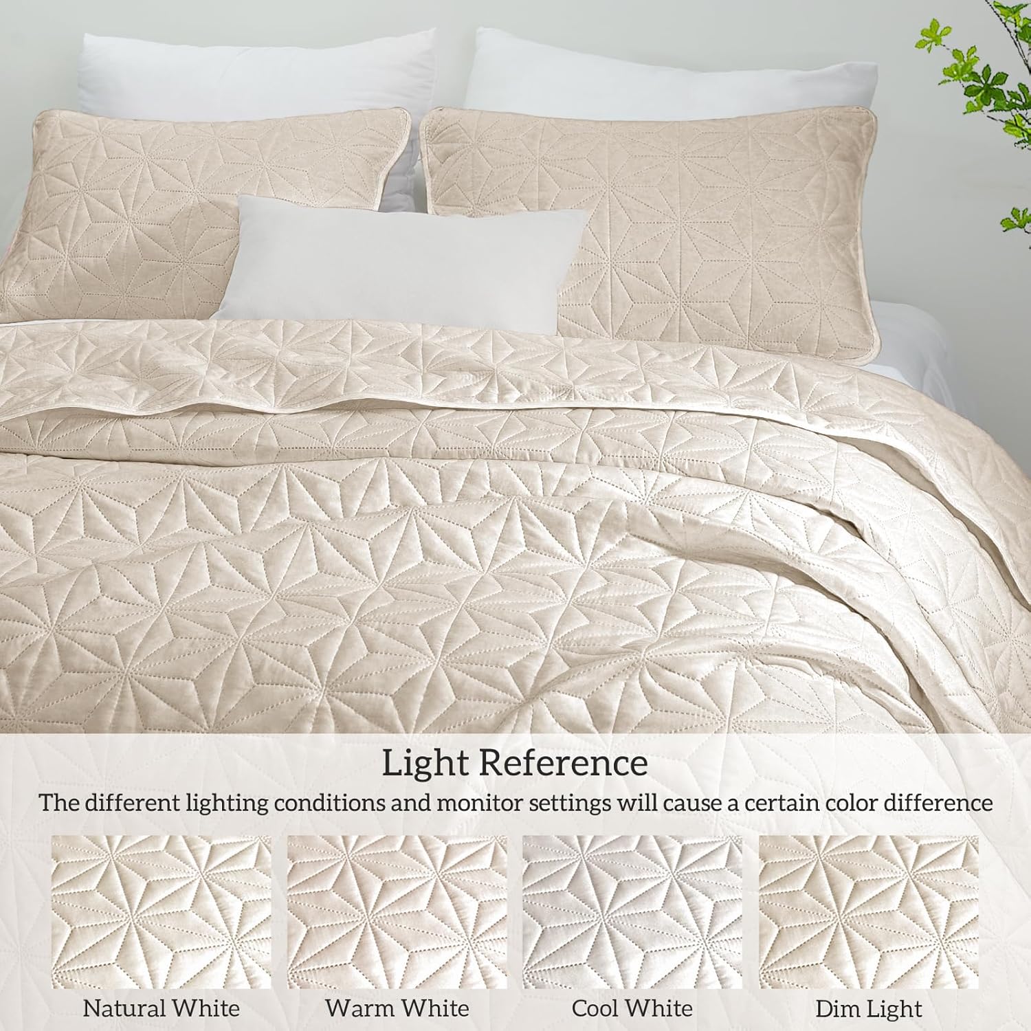 Whale Flotilla Twin Quilt Bedding Set with Geometric Star Pattern