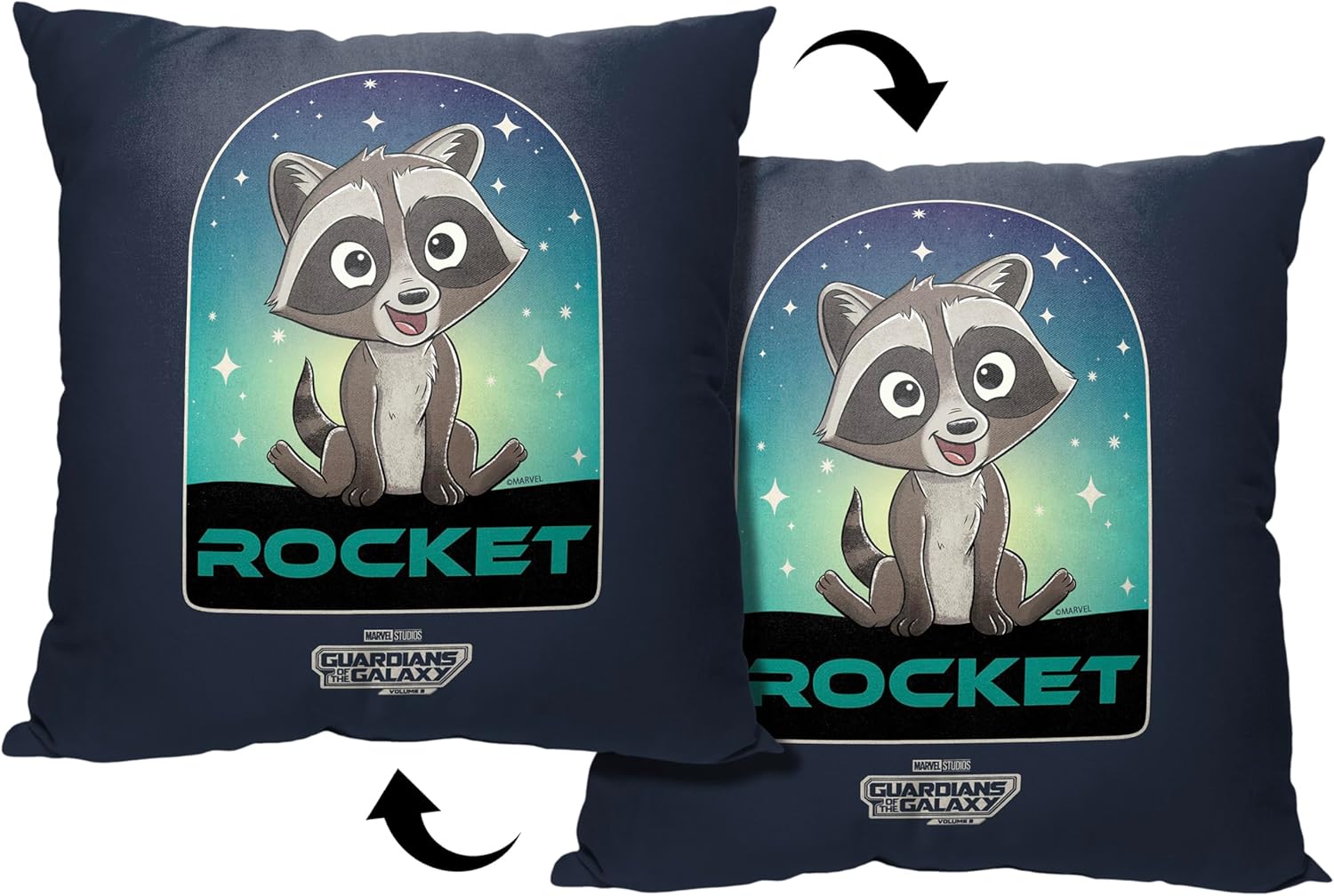 Northwest Guardians Pillow 18x18 Rocket in The Galaxy