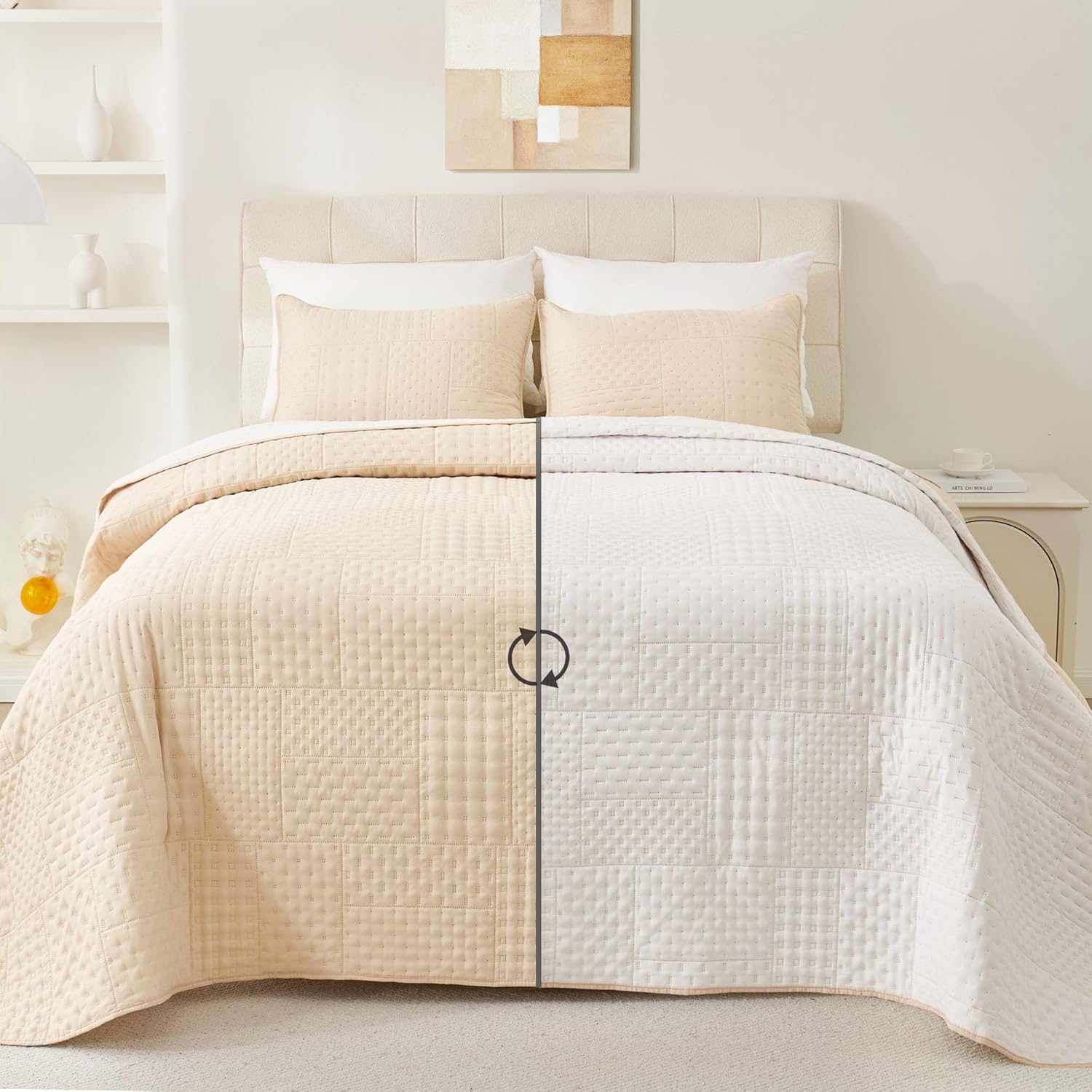 Cmfshape King Size Quilt Bedding Set with 2 Pillow Shams