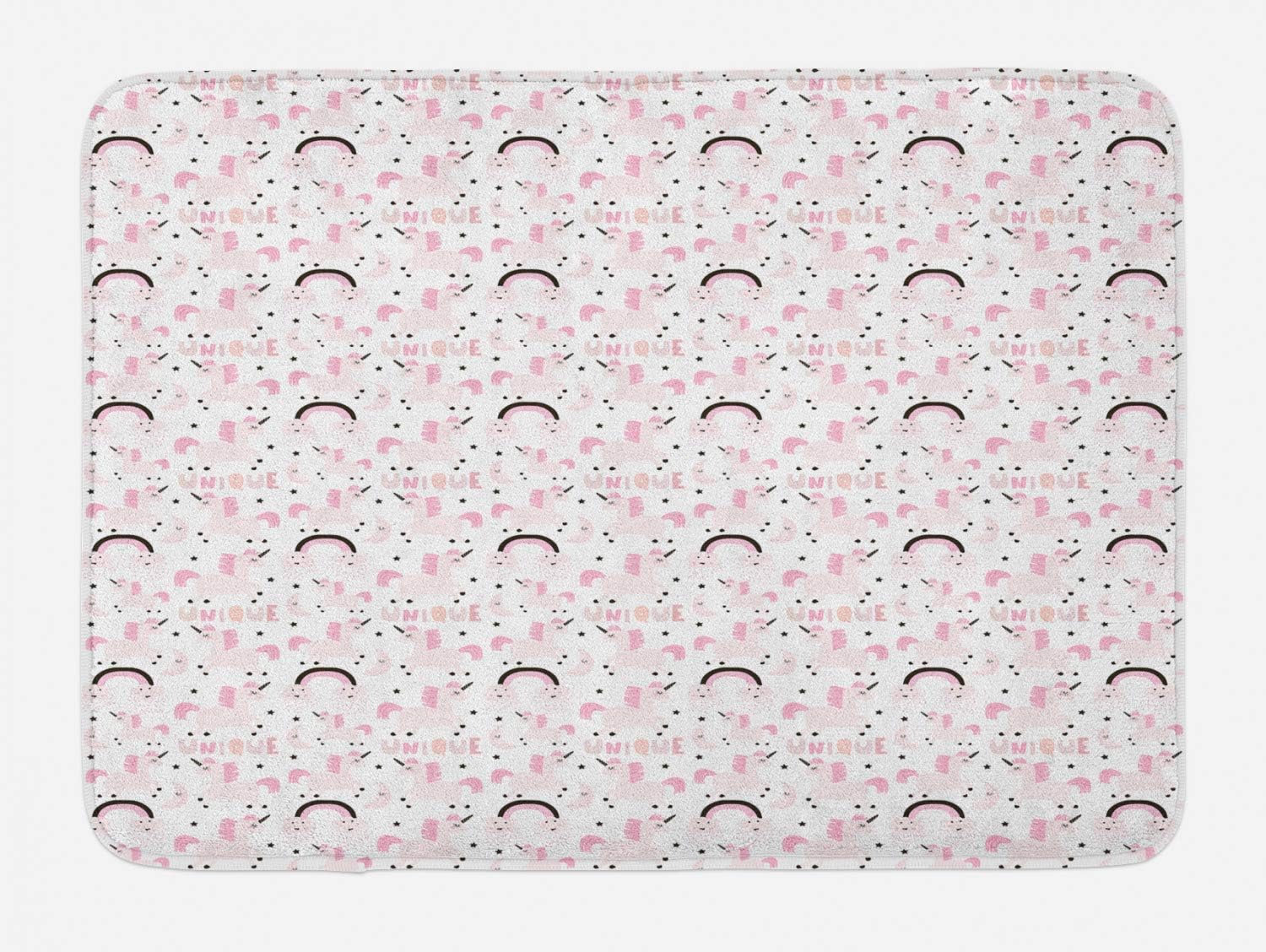 Ambesonne Unicorn Party Bath Mat Plush Non-Slip Decor