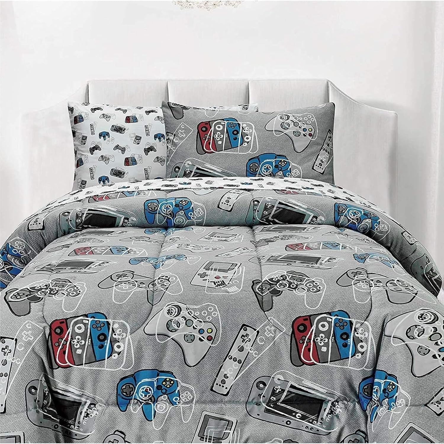 Kids Rule Game Controllers Bed Sheet Set