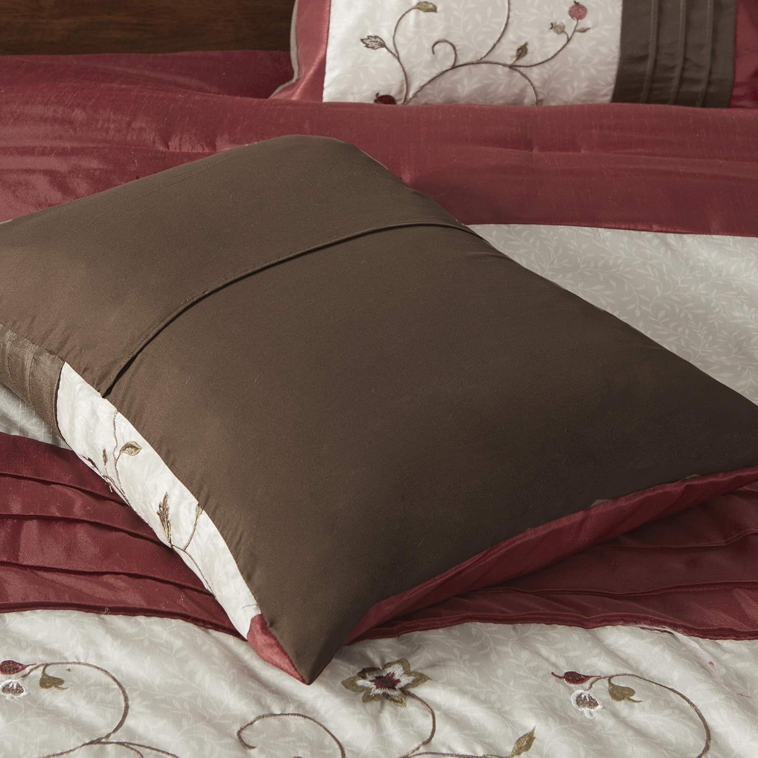 Madison Park Serene Faux Silk 7-Piece Comforter Set