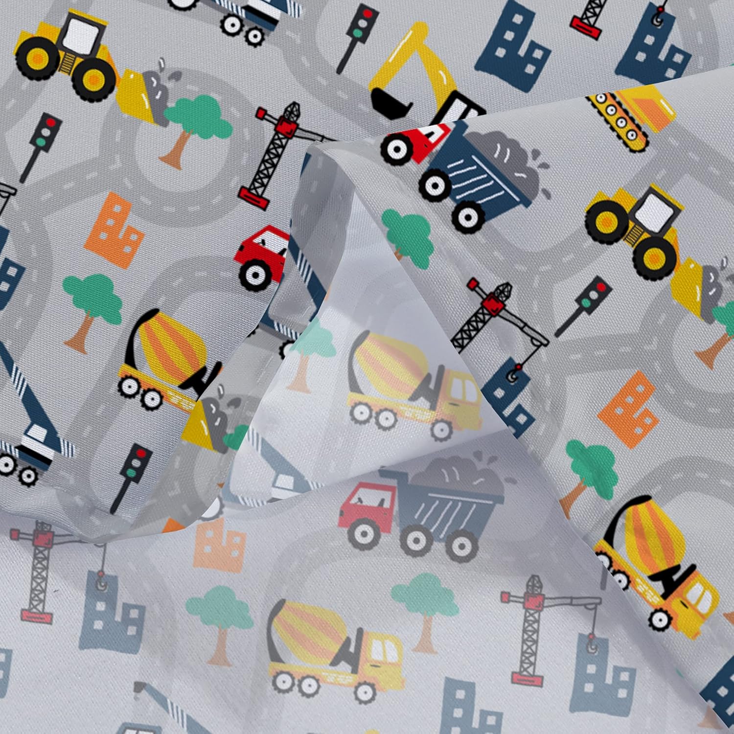 Softan Kids Excavator Bed Sheet Set 4PCS Full Size