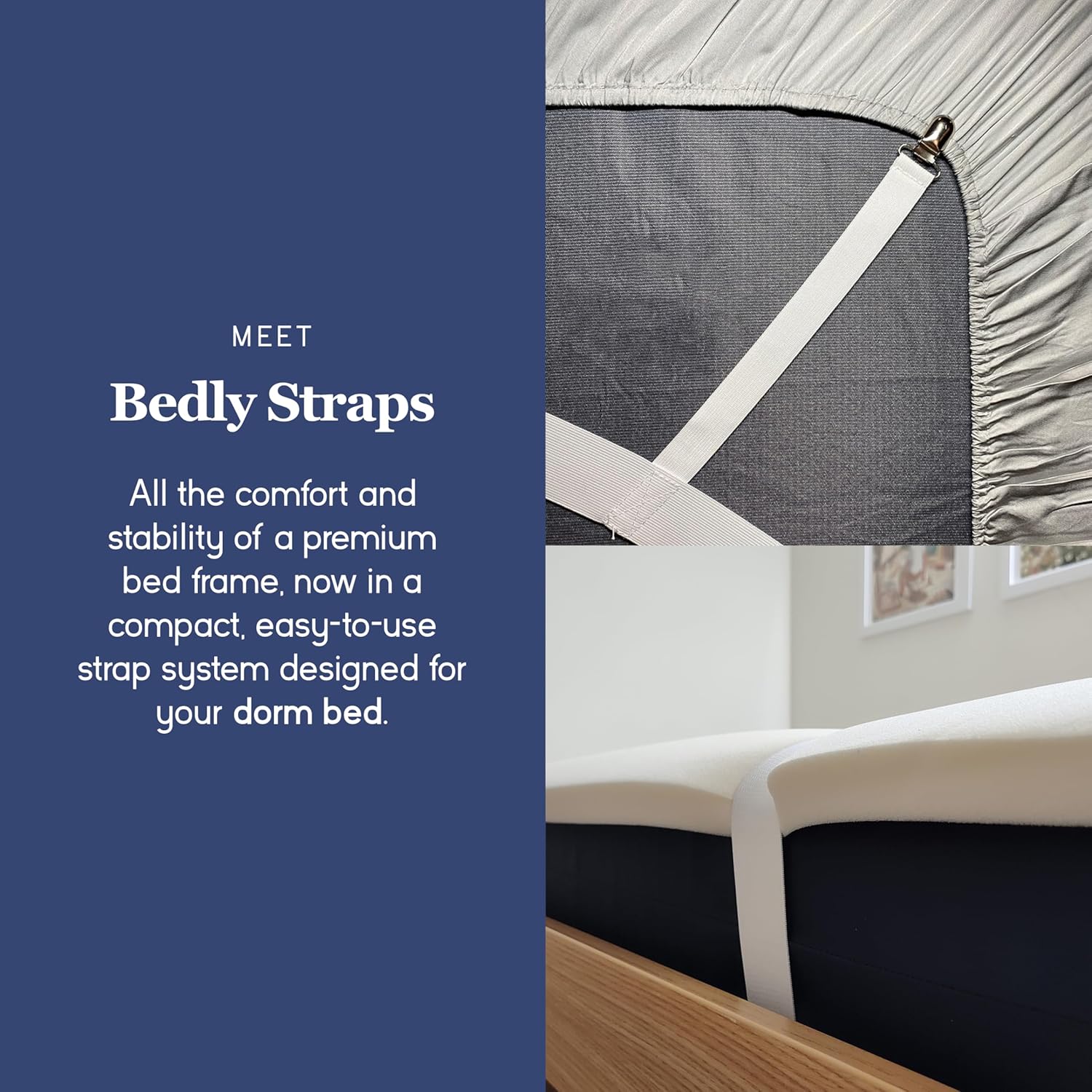 Bedly Straps with Clips - Mattress Topper Sheet Fastener