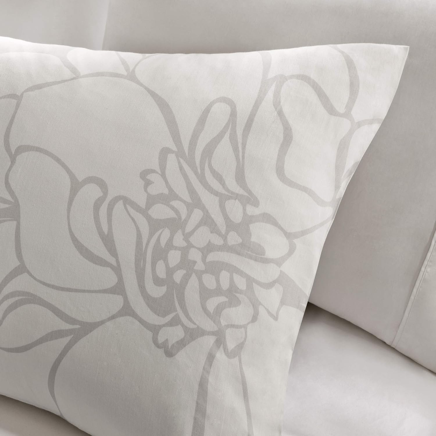 Madison Park Lola Sateen Cotton Comforter Set - 6 Piece Grey Purple