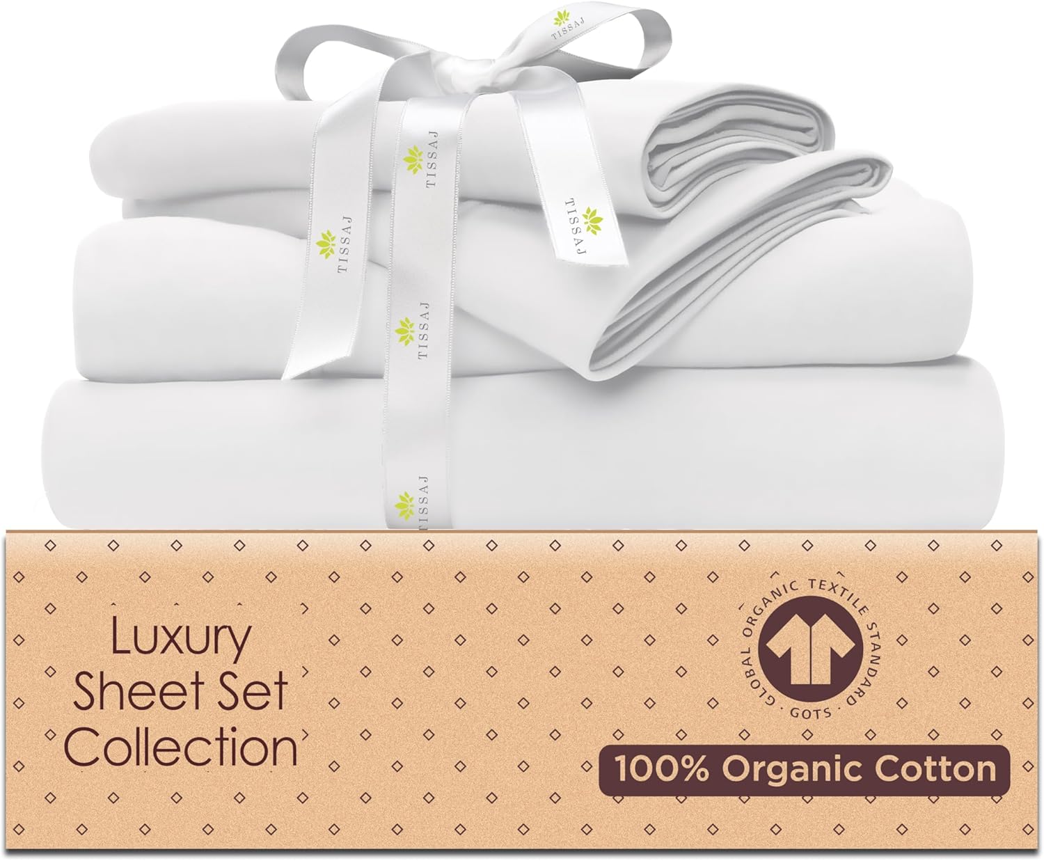 Tissaj Organic Cotton Sheets Twin XL Set of 3