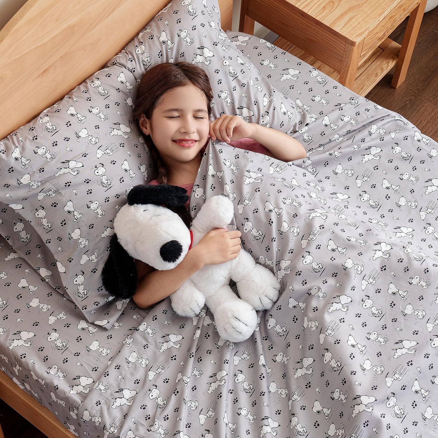 Berkshire Blanket Peanuts Kids Sheet Set Queen Size 4 Pieces