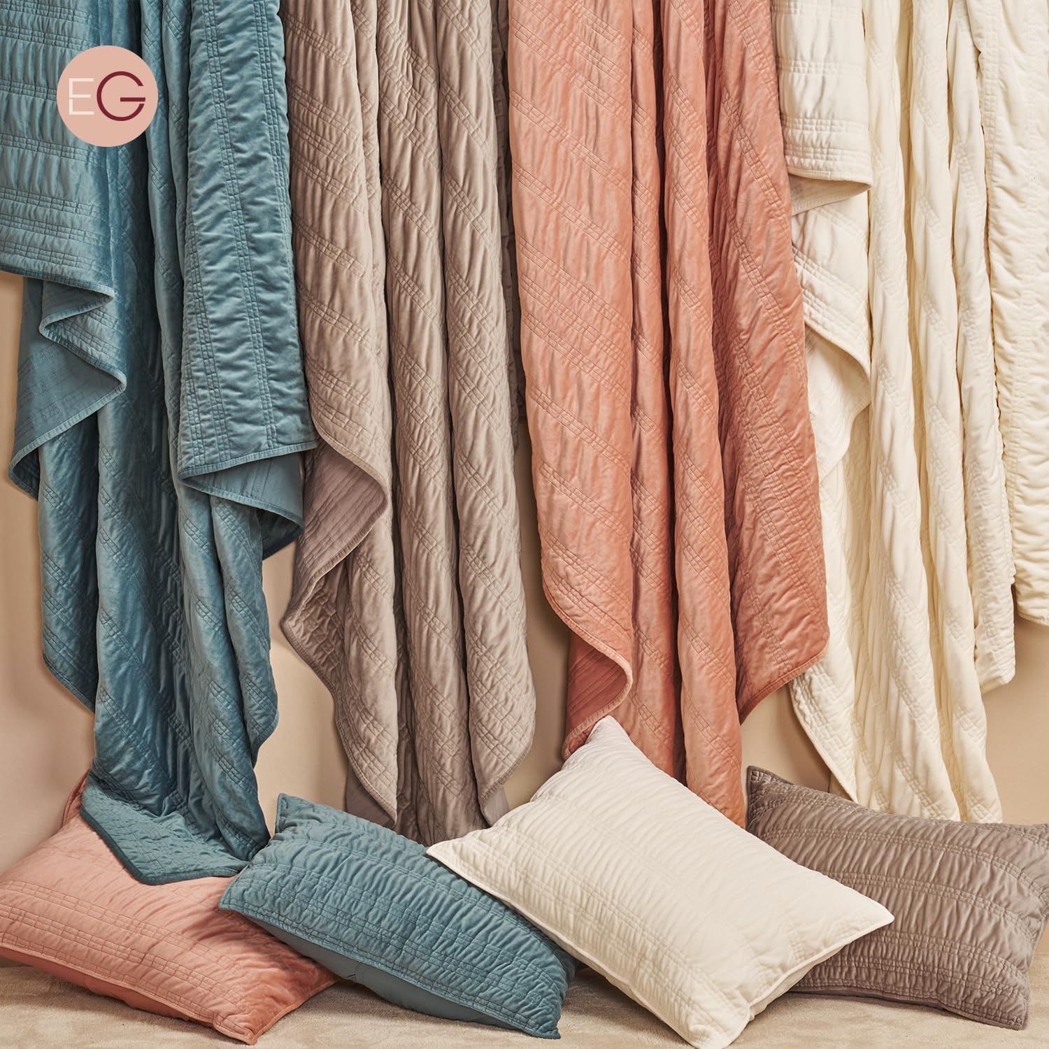 Evergrace Velvet Quilt Set King Size Luxury Bedding