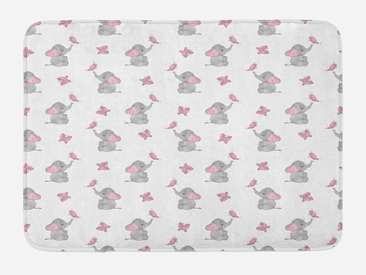 Ambesonne Animal Cartoon Bath Mat with Non-Slip Backing