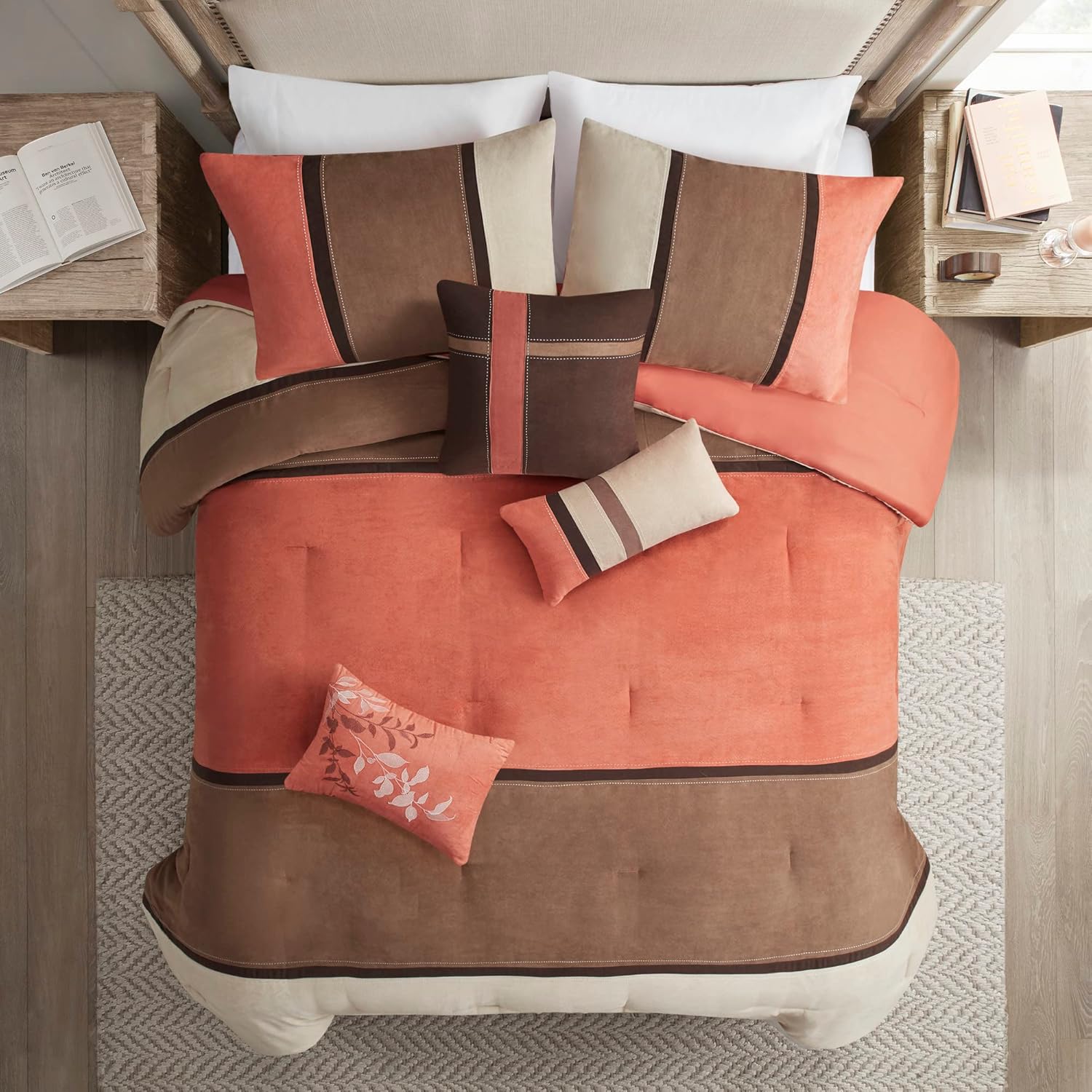 Madison Park Palisades Faux Suede Comforter Set 7 Piece 1