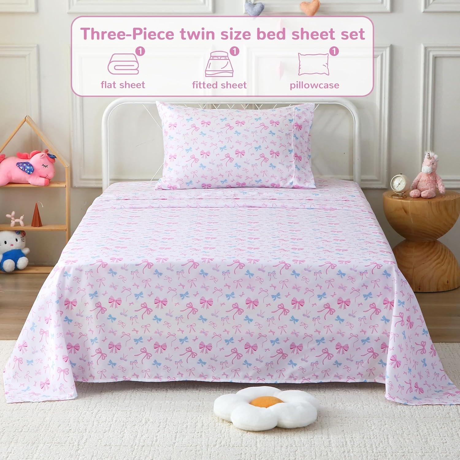 Softan Kids Bowknot Sheet Set 4 Piece