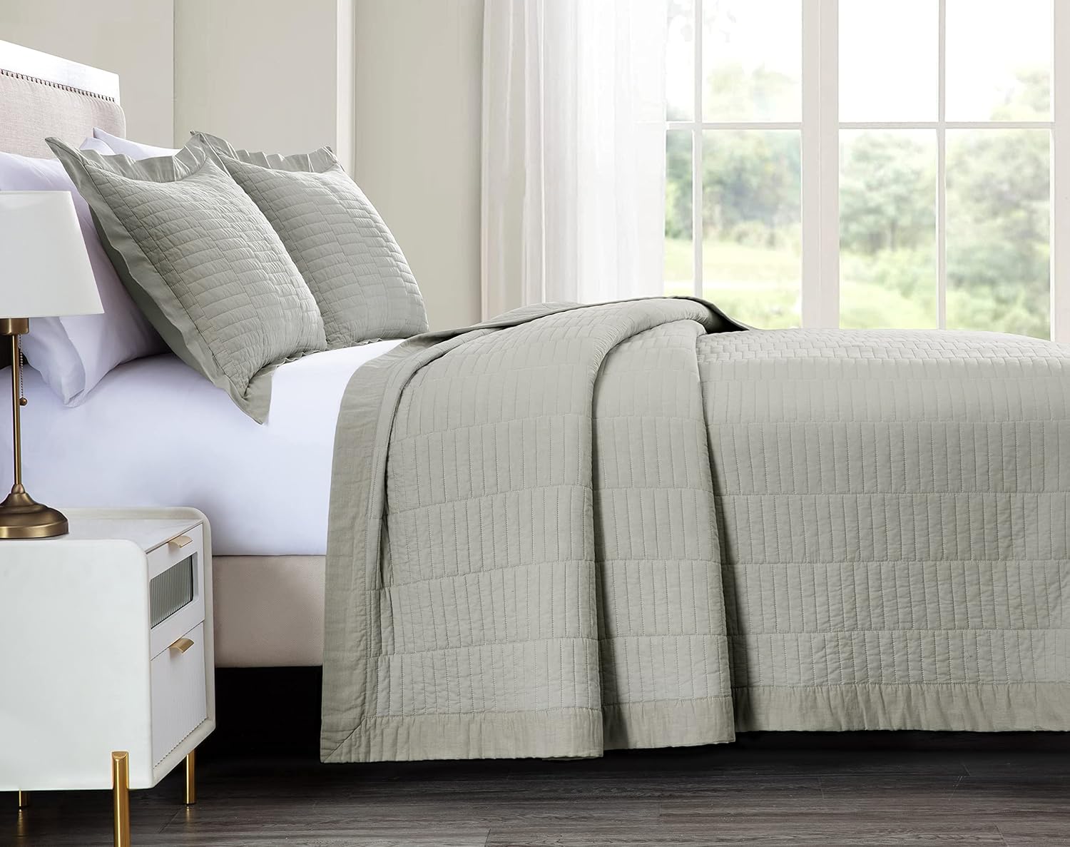 Chezmoi Yuma 3-Piece Cotton Quilt Set Queen Size 1
