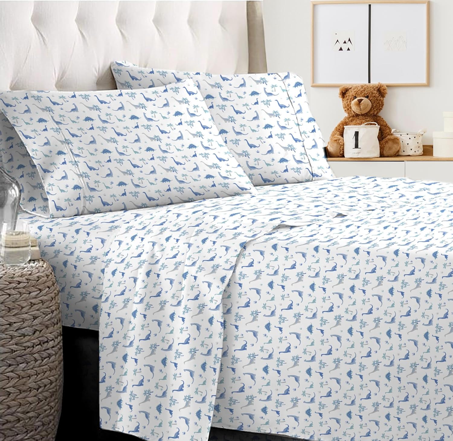 Cute Kids Full Sheet Set with 2 Pillowcases