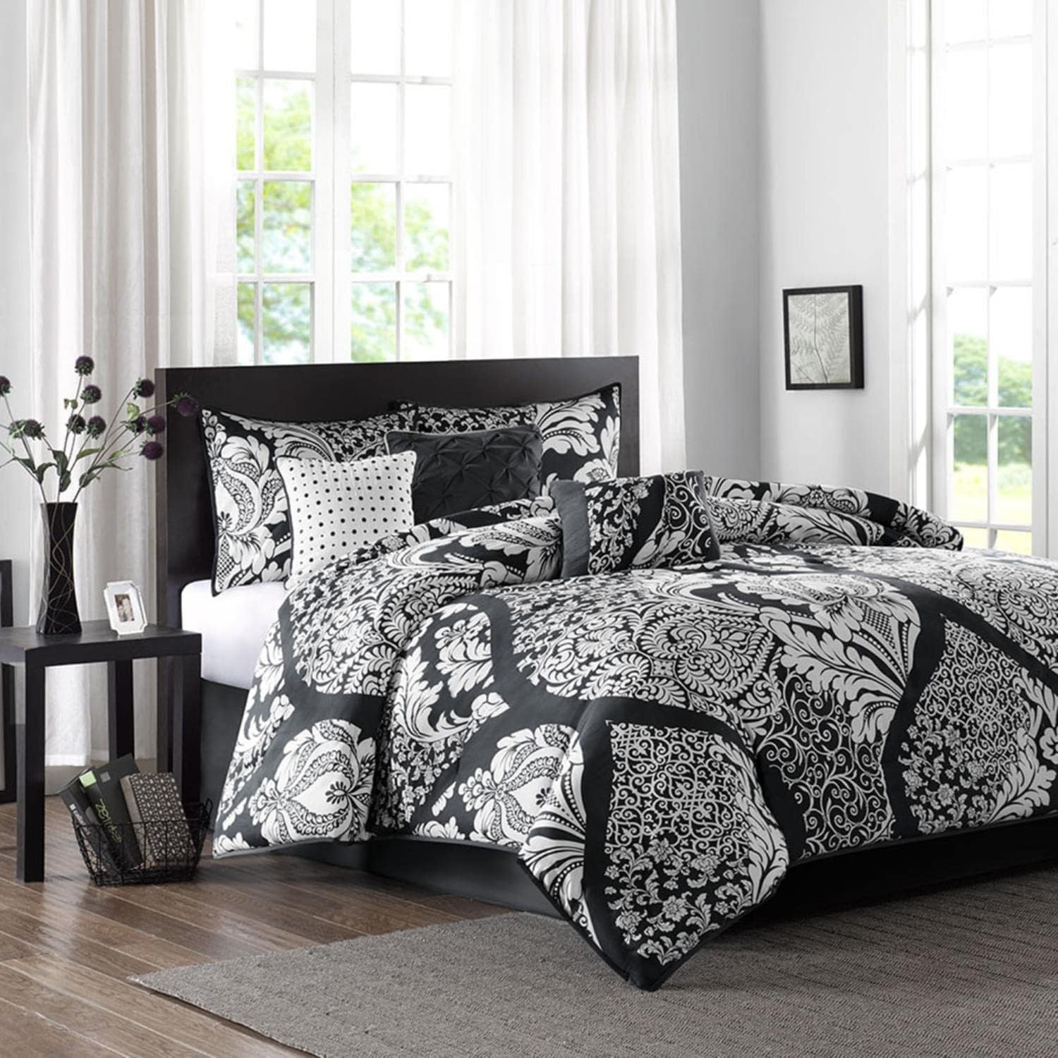 Madison Park Vienna Comforter Set - 7 Piece Black