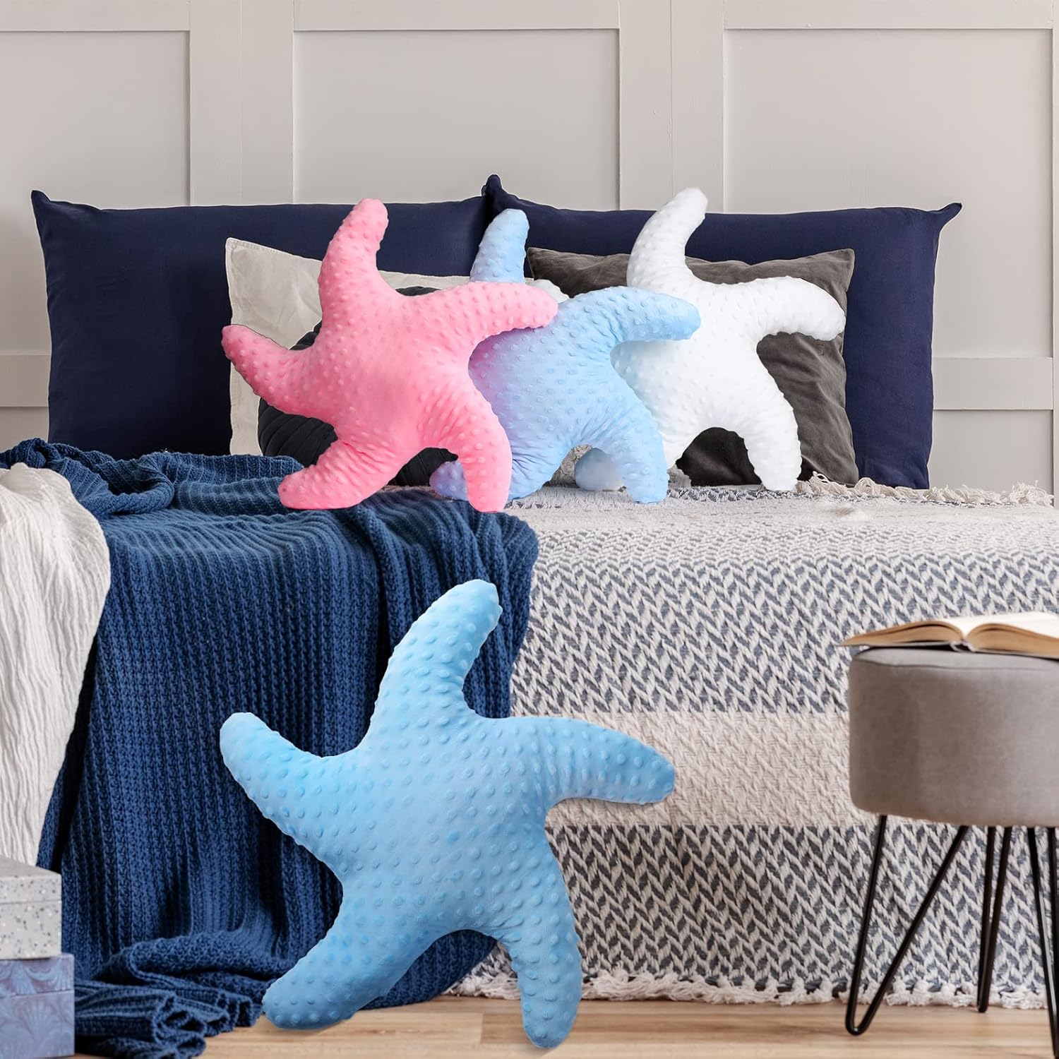 Fumete Starfish Throw Pillow 20 Blue 2 Pcs