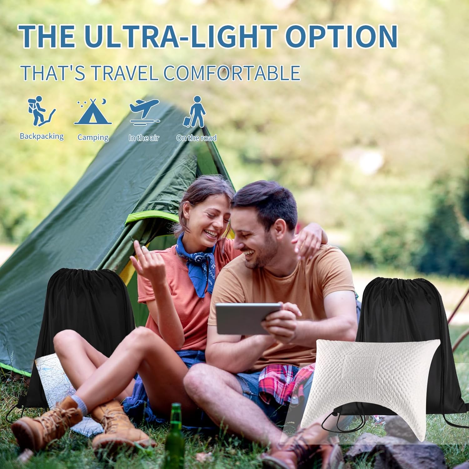 HZYAMZ Cotton Travel Neck Pillow for Camping and Travel