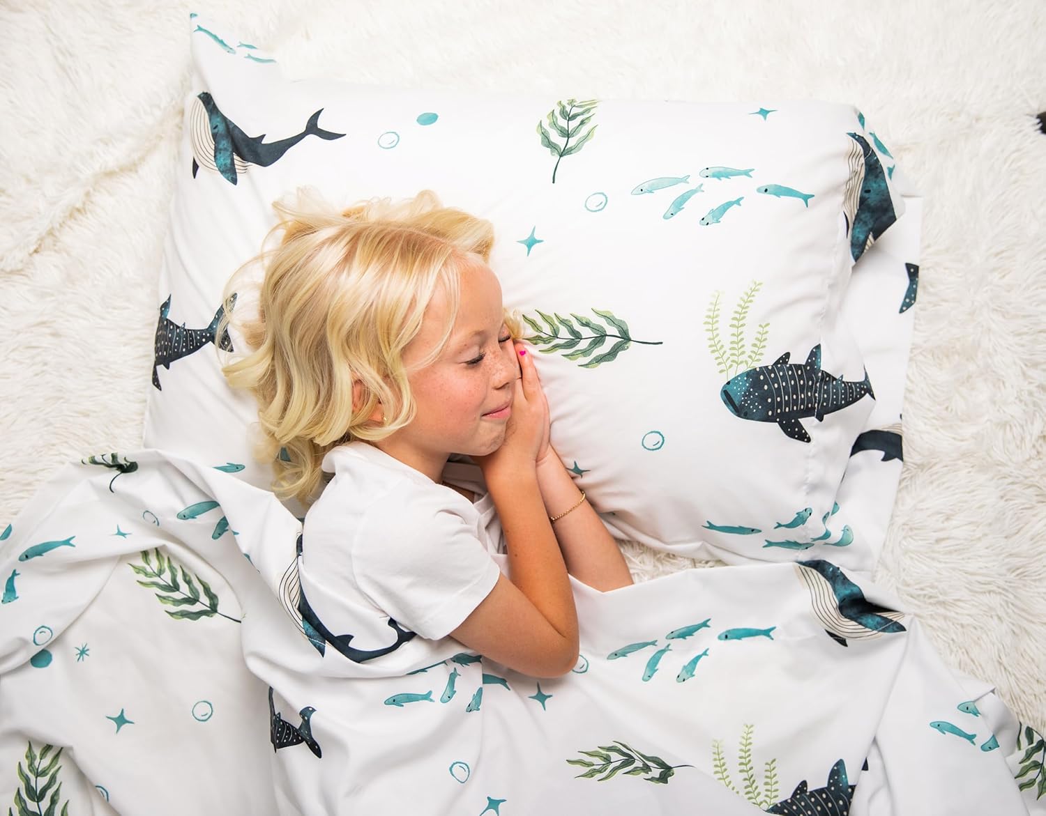 Where The Polka Dots Roam Nautical Ocean Queen Bedding Set