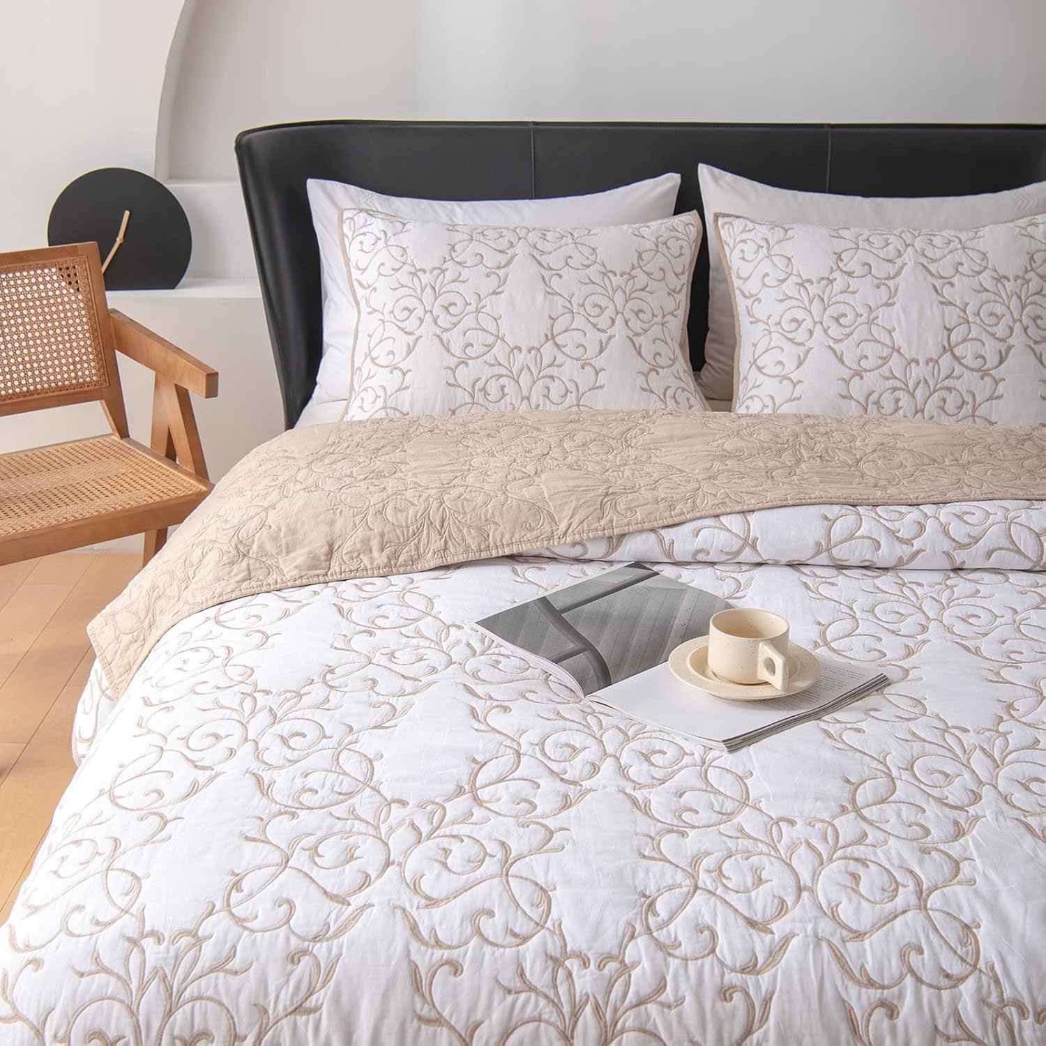 ROOMLIFE Country Quilt Bedspread Set King Size 1