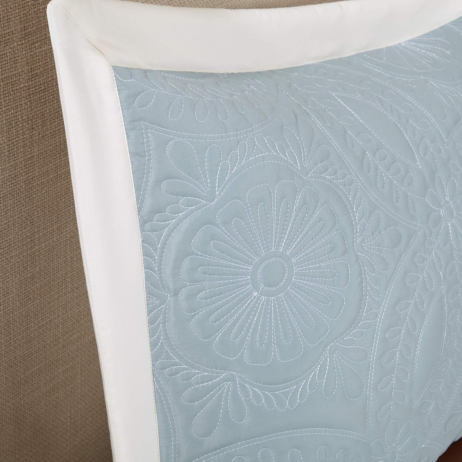 Madison Park Ashbury Bedspread Set - Medallion Blue Oversized Queen 102x118