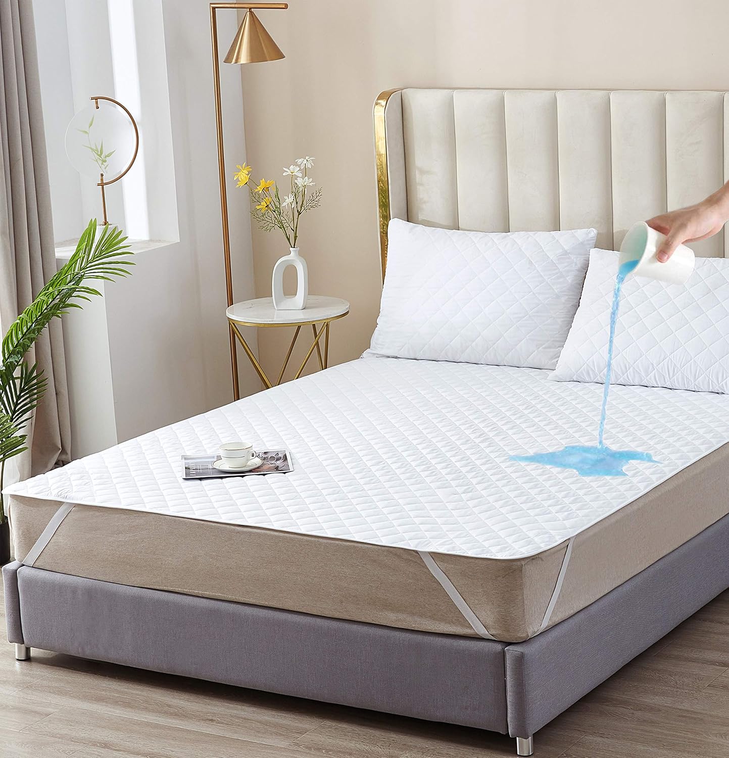 Elif Twin XL Mattress Protector - Waterproof Quilted