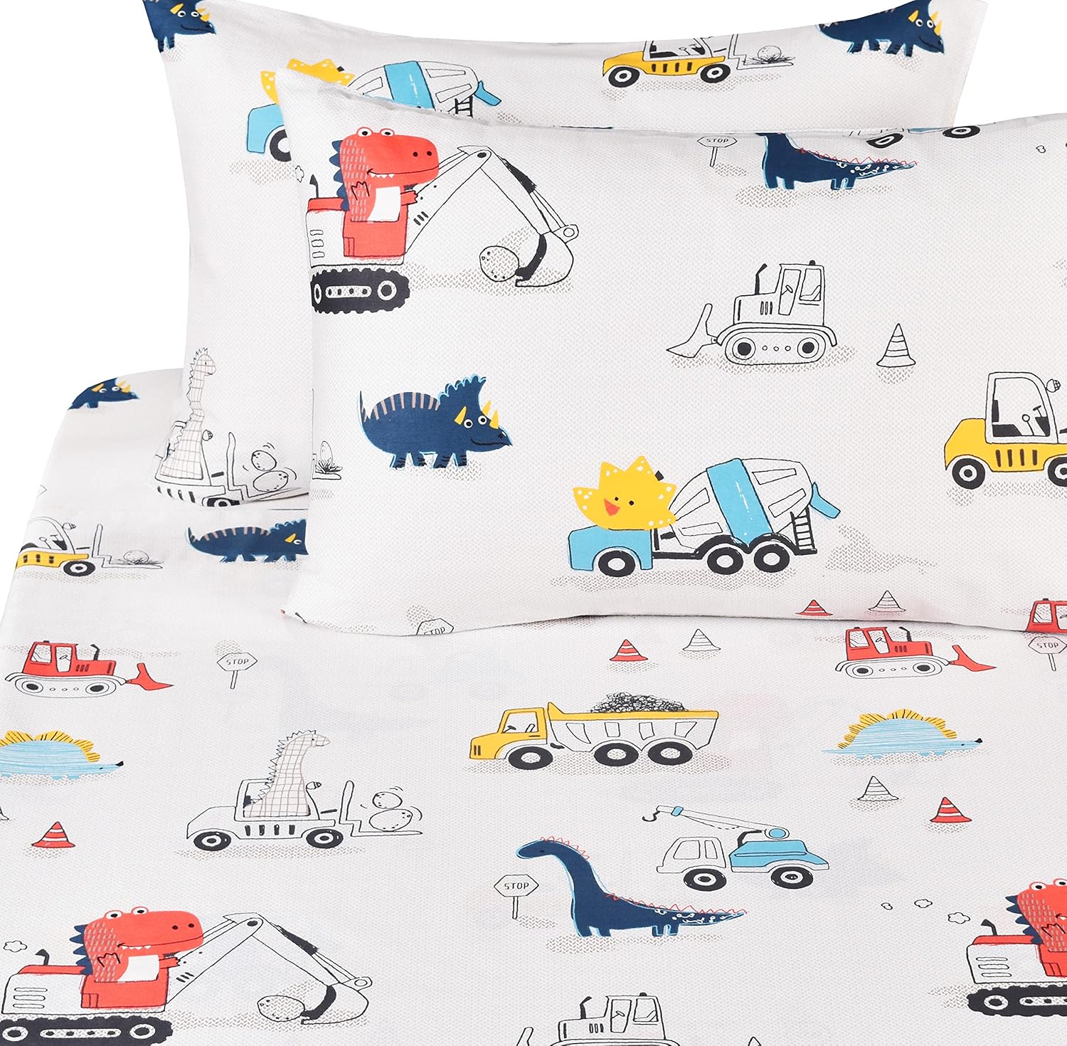 J-pinno Dinosaur Digger Kids Bedding Set