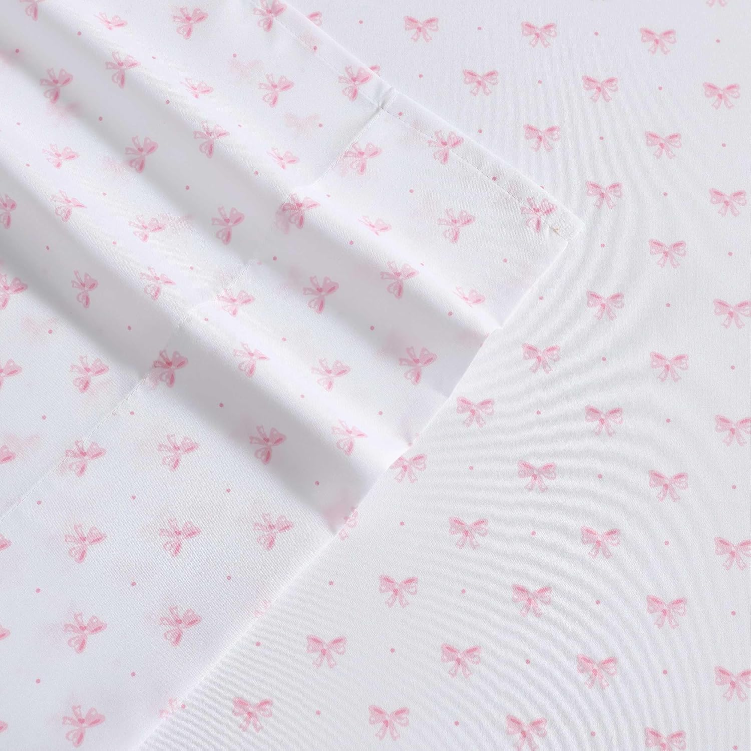 Laura Ashley Kids Sheet Set with Bows Pink Twin XL