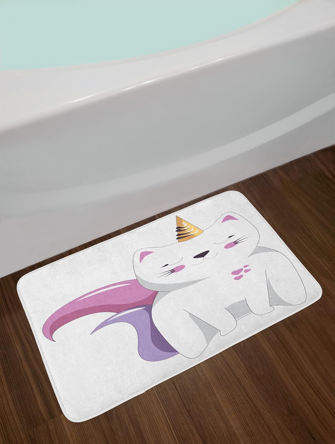 Ambesonne Unicorn Cat Bath Mat 302 x 20 1