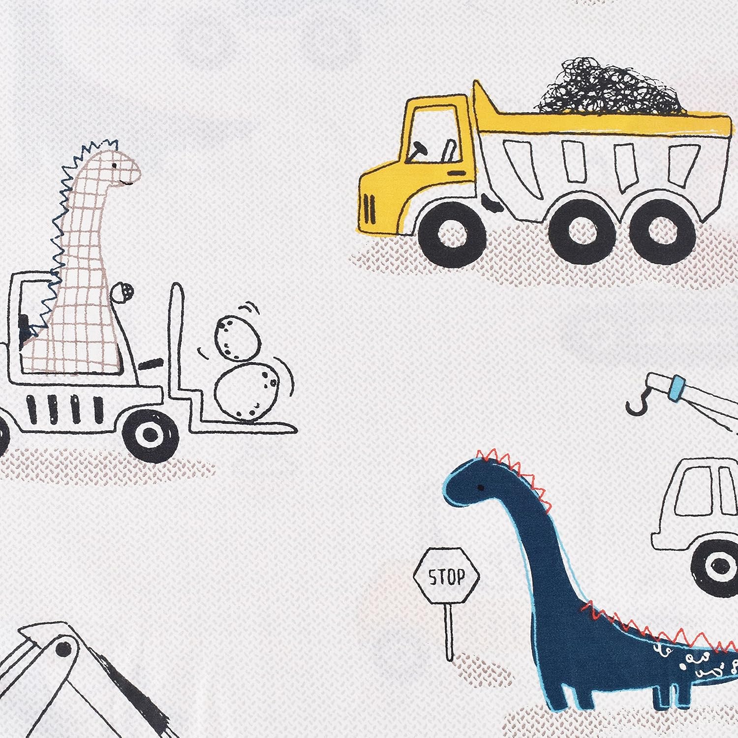J-pinno Dinosaur Digger Kids Bedding Set