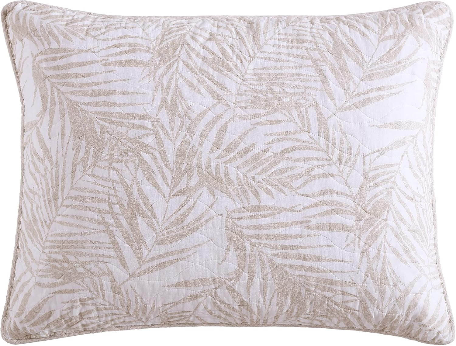 Tommy Bahama Queen Quilt Set with Shams - Palmday Beige
