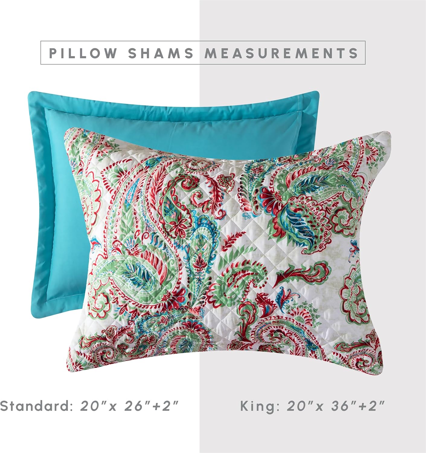 Elegant Comfort Reversible Floral Paisley Bedspread Set