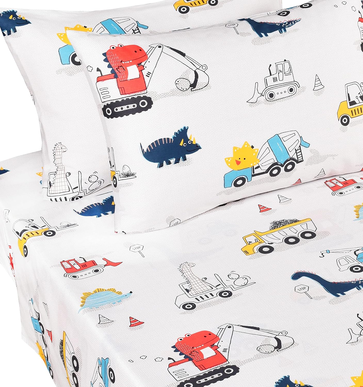 J-pinno Dinosaur Digger Kids Bedding Set