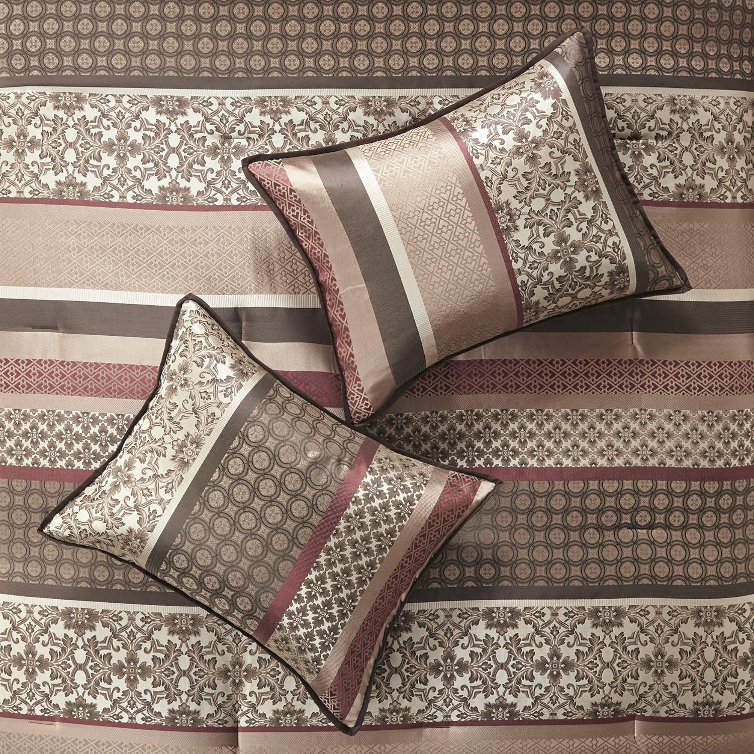 Madison Park Princeton 7-Piece Comforter Set - Red Queen