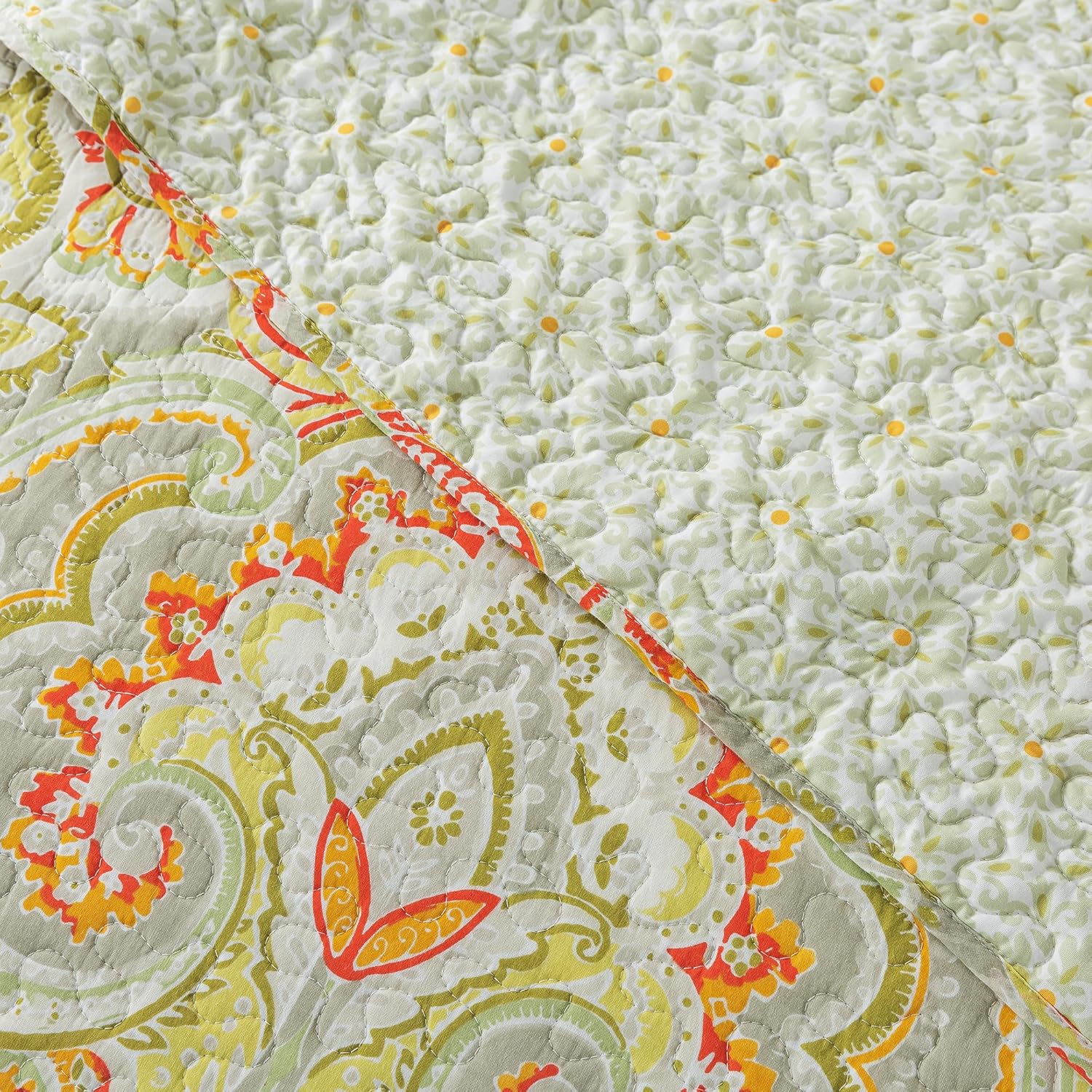 NEWLAKE Reversible Cotton Quilt Set King Size