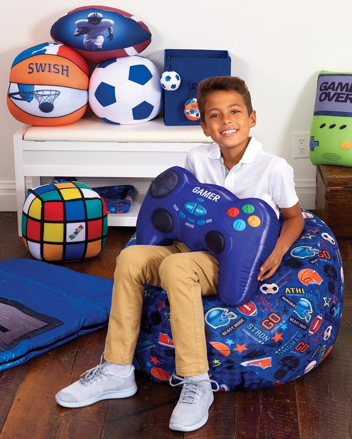 iscream Rubiks Cube Shape 11x11x11 Throw Pillow
