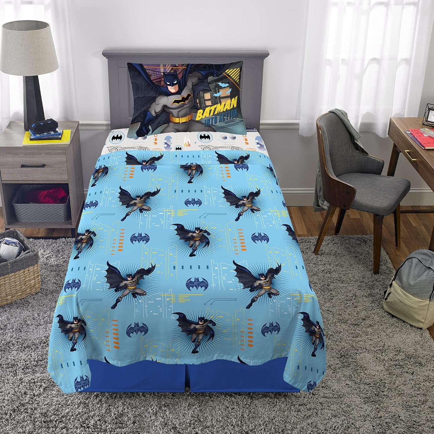 Franco Kids Bedding Batman Super Soft Microfiber Sheet Set - Twin