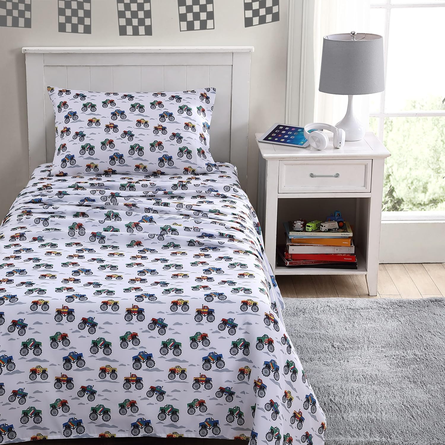 Poppy Fritz Twin Bed Set with Pillowcase Stain-Resistant and Oeko-Tex Certified