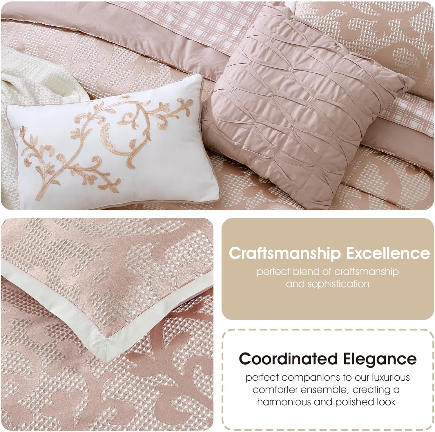 Stratford Park Blush Paisley Comforter Set King Size