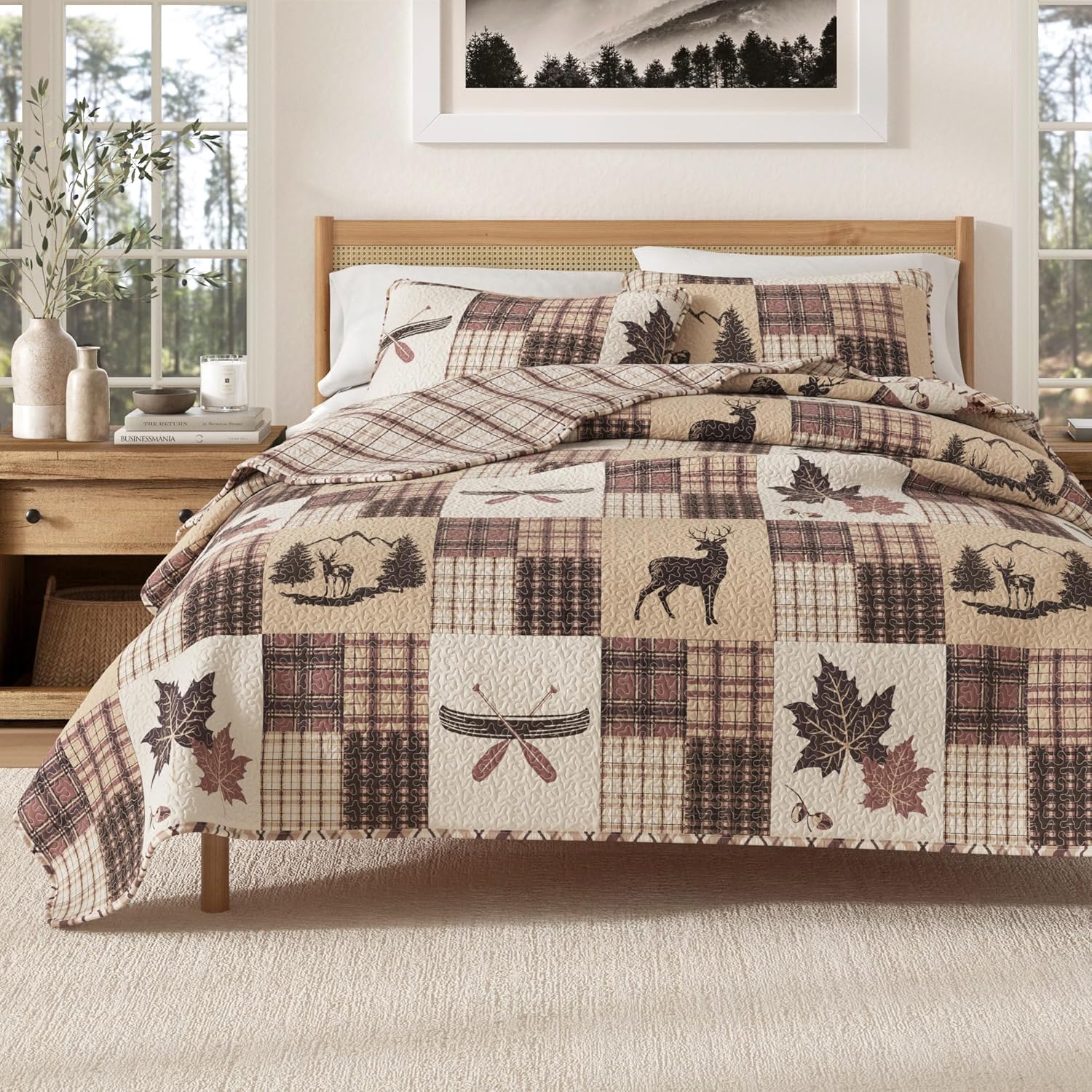 Great Bay Home Redwood Quilt Set Twin Size