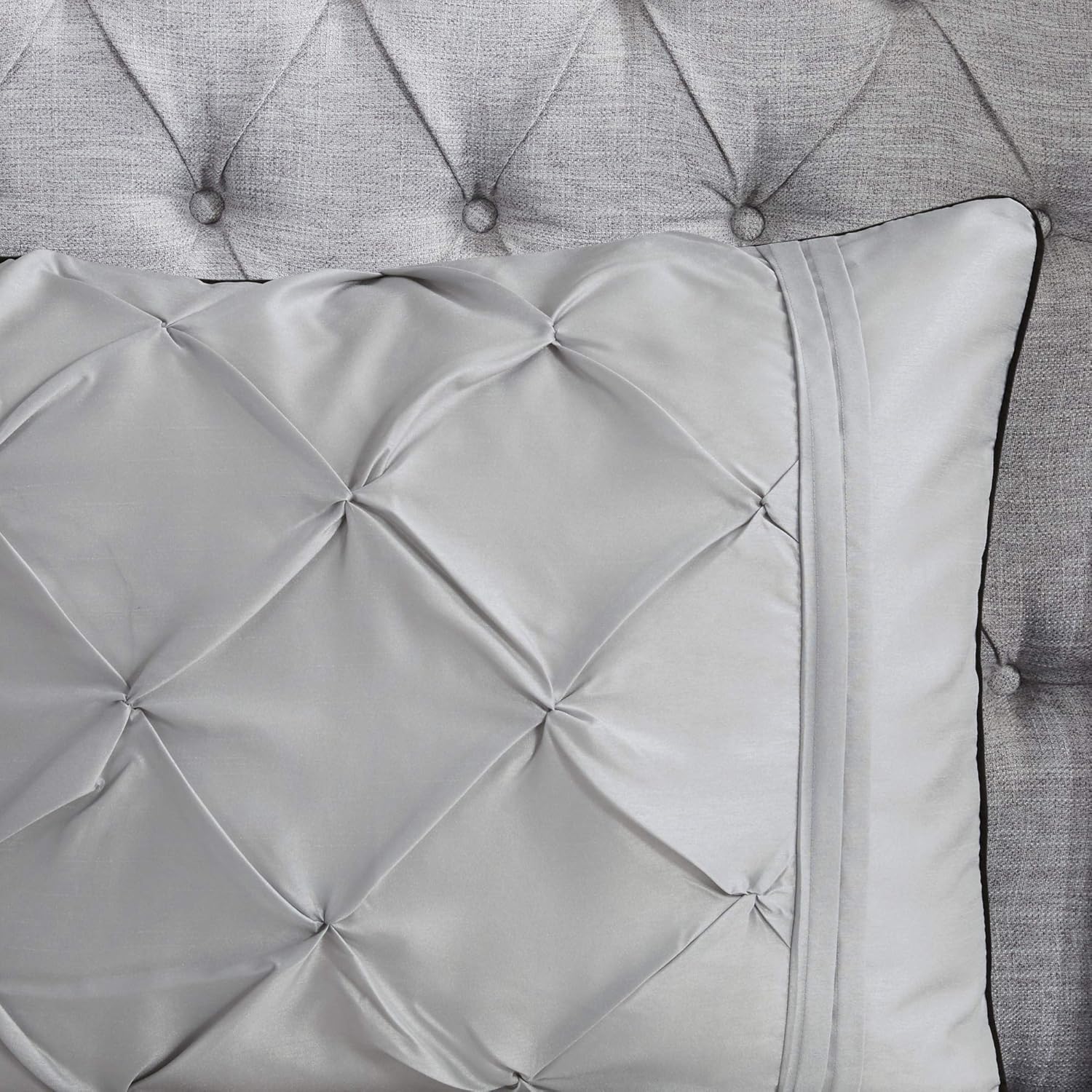 Madison Park Laurel Cozy Comforter Set - Grey Queen 7 Piece