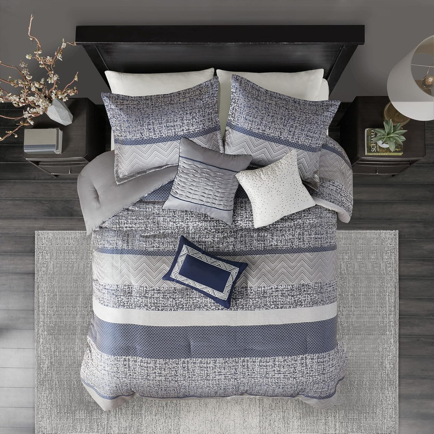 Madison Park Luxury Comforter Set with Decorative Pillows