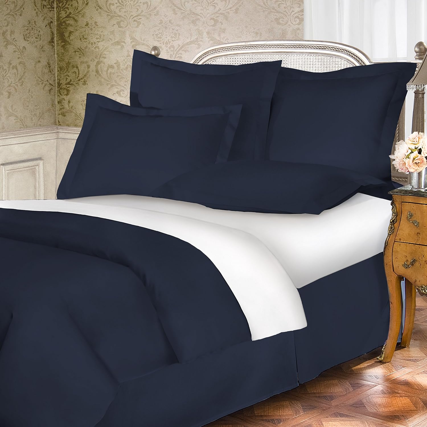 Belles Whistles 400 Tc Pillow Shams Euro Navy