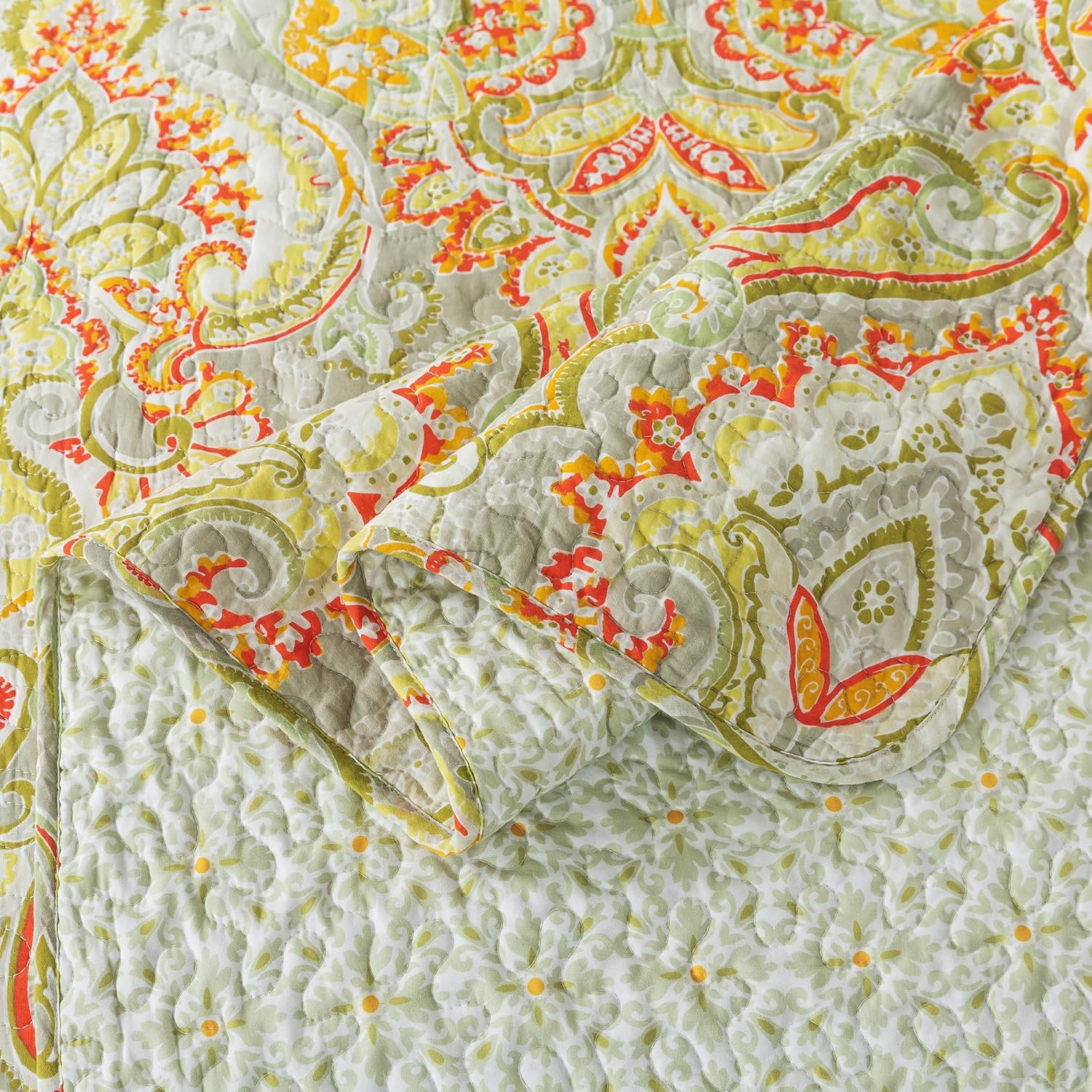 NEWLAKE Reversible Cotton Quilt Set King Size