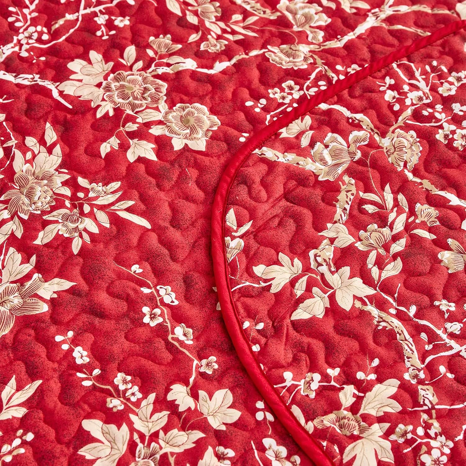 Wake In Cloud Floral Quilt Set Queen 3-Piece