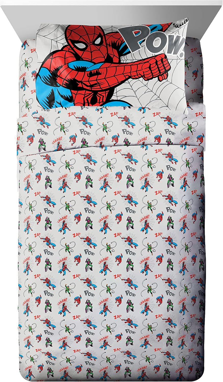 Marvel Spiderman Comforter Set - 7 Piece Full Size Bedding