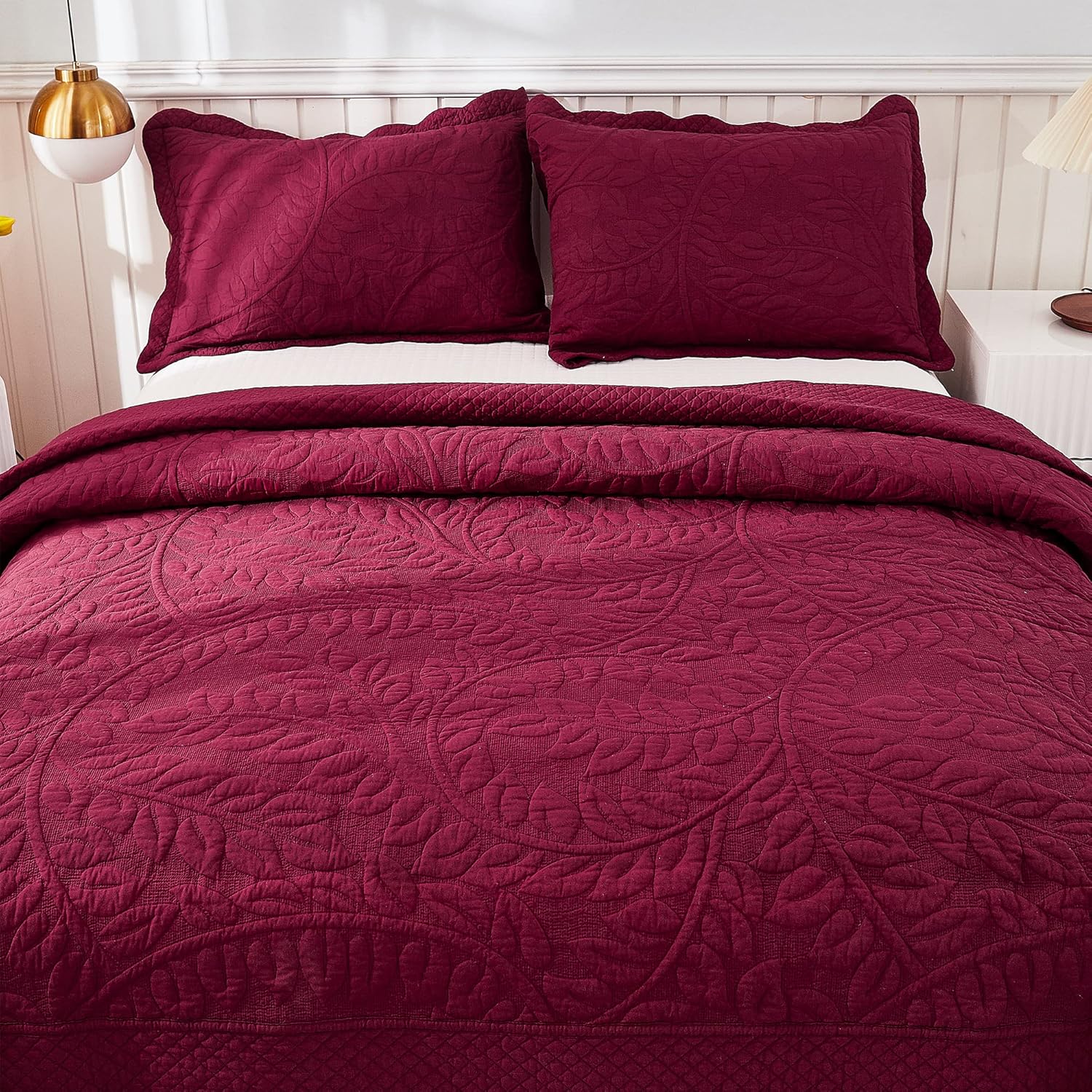MarCielo 3-Piece 100 Cotton Quilt Set