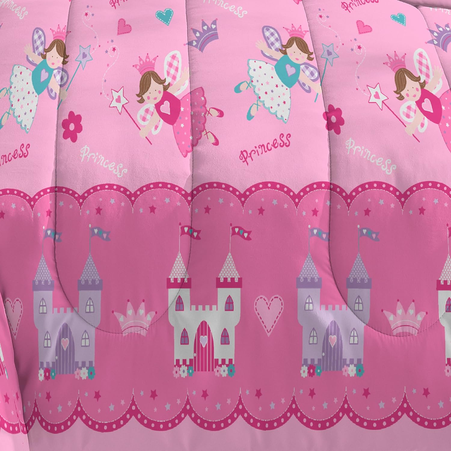 Dream Factory Magical Princess Ultra Soft Comforter Set Pink Twin